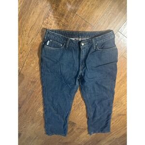 Carhartt Relaxed Fit Denim Cropped Pants Women's Size 6 x 30 Blue Jean